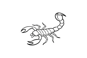 Scorpion Silhouette Vector Art – Bold and Dangerous Desert Predator Illustration for Wildlife and Tribal Design
