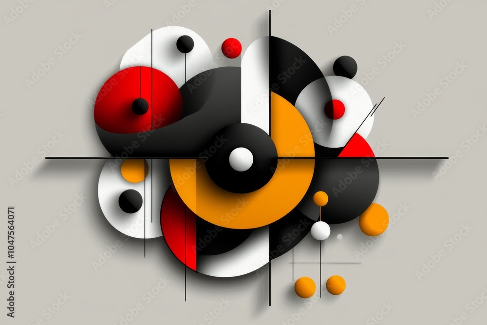 Poster abstract minimalist depiction of a film reel with clean lines and geometric shapes, symbolizing the 