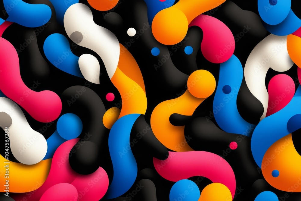 Poster minimalist illustration of a crowd at a festival, with simple shapes and clean lines representing th