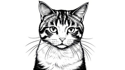 Unique drawn picture of cat bad alongside cute drawn cat, capturing a blend of charming and cheeky expressions, ideal for fun artwork or pet-themed graphics.