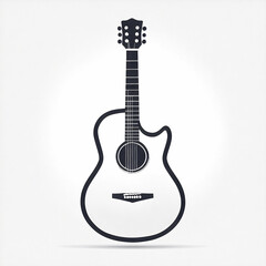 guitar isolated on white