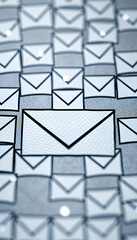 Macro close up of a security envelope pattern background isolated with white highlights, png