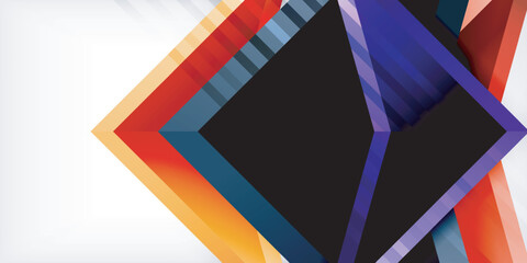Abstract background color triangles and arrows composition. Vector Illustration For Wallpaper, Banner, Background, Card, Book Illustration, landing page
