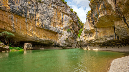 Lumbier, Navarre, Spain: River Irati in the Foz de Lumbier (Gorge of Lumbier)