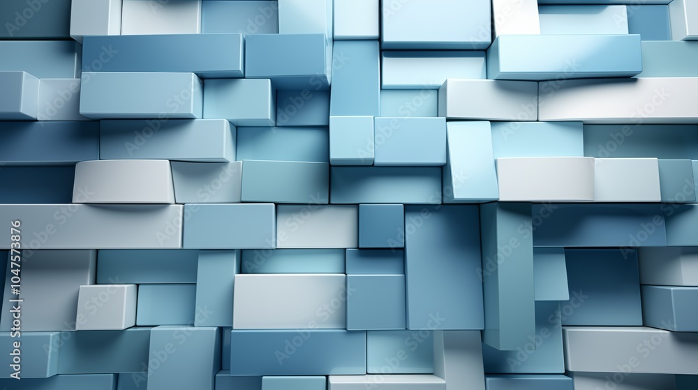 Poster soft gradient in blue and white tones creating a geometric background for digital designs.