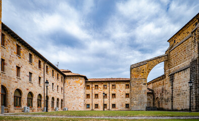 Monastery of Leyre, Navarre, Spain: Courtyard of the church