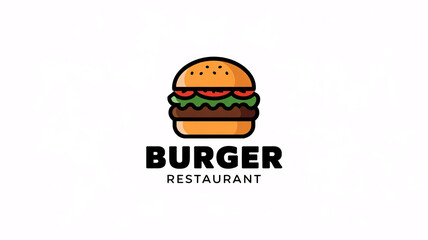 Burger restaurant icon business logo design , hamburger vector isolated on transparent background	