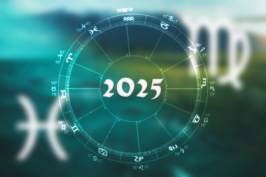Hor&oacute;scopo anual 2025. Predicciones. Nodos lunares eje Virgo- Piscis. Carta astral