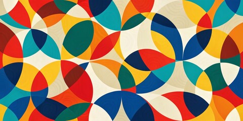 Abstract Geometric Pattern with Vibrant Colors and Organic Shapes, abstract art, geometric art