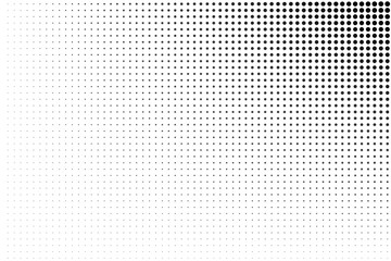 Half Tone Dots Black and White Background. Halftone Corner Frame.