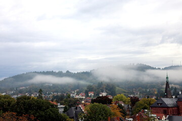 Freiburg-Herdern im Morgennebel