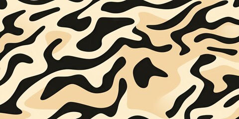 Abstract black and beige pattern