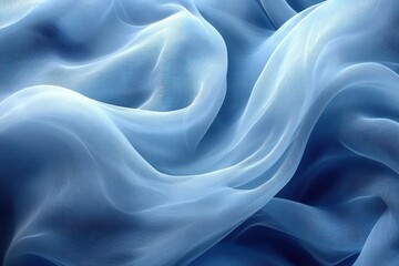 Obraz premium Abstract Blue Fabric with Delicate Ripples and Texture
