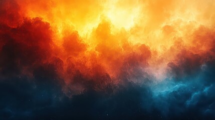 Fototapeta premium abstract colorful gradient background, a blend of orange, blue, yellow, and white creating a grainy texture, evoking vivid emotions and artistic exploration in a dreamy visual representation