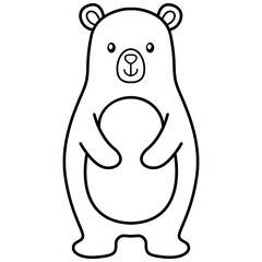 Cute Animal Bear Outline