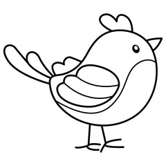 Cute Animal Bird Outline