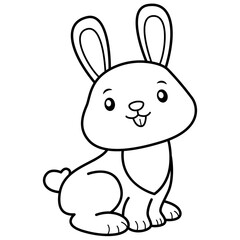 Cute Animal Rabbit Outline