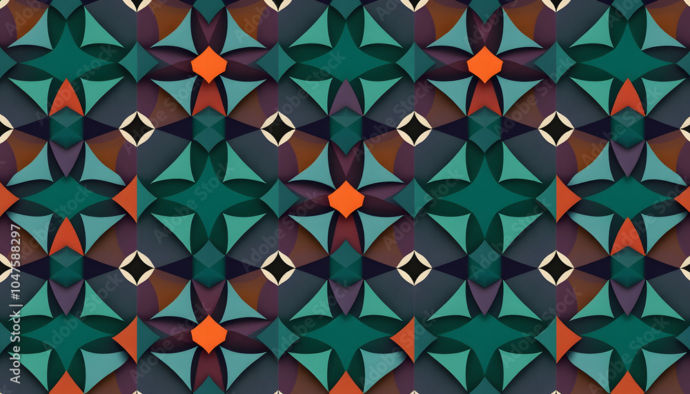Sticker seamless abstract texture. geometric pattern with colourful shapes. vector illustration isolated wit