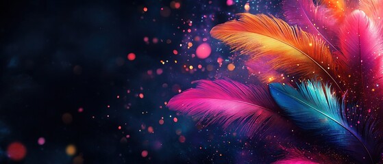 Mardi Gras Carnival, feathers background