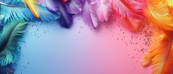 Mardi Gras Carnival, feathers background