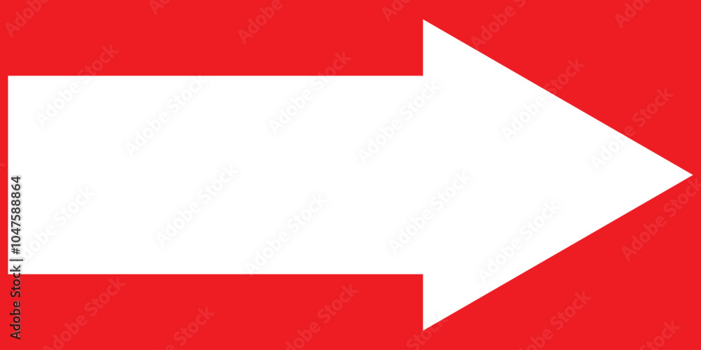 Poster long red arrow icon vector pointing right. arrow shape element. bold arrow icon. large size red long