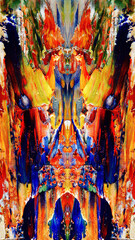 Abstract background art . Ethnic pattern. Mixtures of oil paint. Trendy hand painting canvas. Wall decor and Wall art prints Idea. 3D Texture. Art object