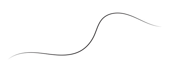 Obraz premium Abstract Squiggle wavy thin line. Squiggle Line Element banner. Vector illustration.