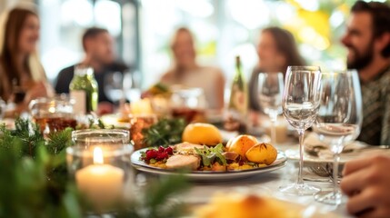 There are several wine glasses and bottles on the table