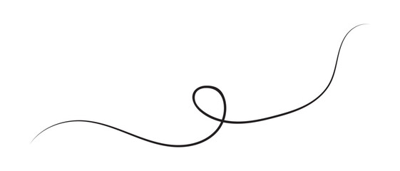 Fototapeta premium Abstract Squiggle wavy thin line. Squiggle Line Element banner. Vector illustration.