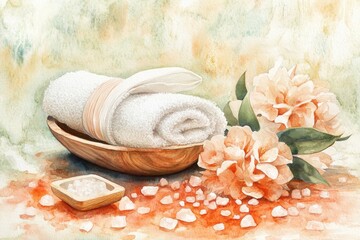 Natural Wellness Spa. Luxurious Bath Care Collection with Himalayan Salt and Organic Ingredients