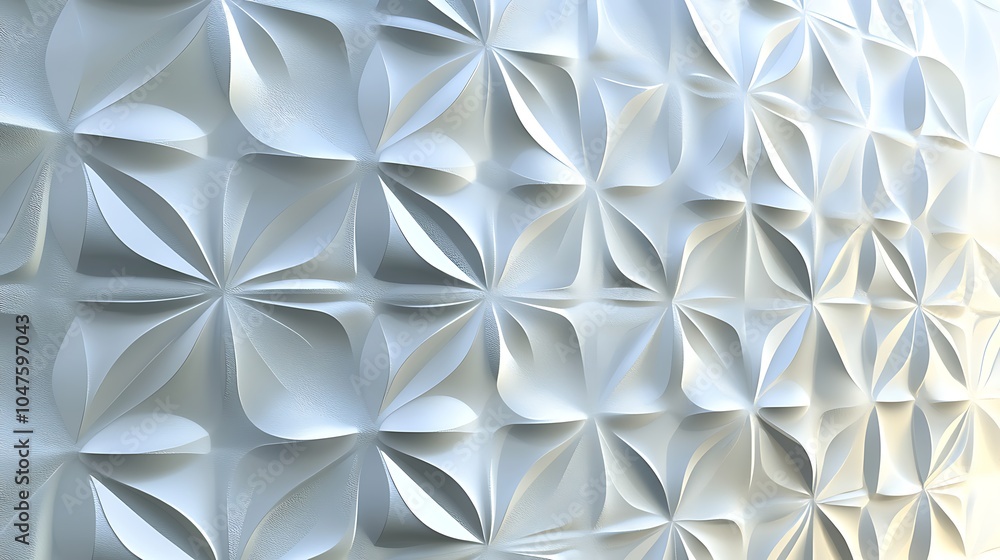 Poster modern 3d geometric patterns in digital design