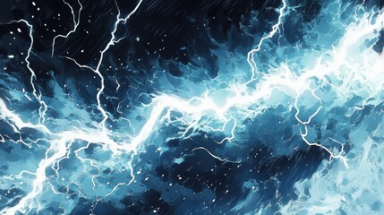 Dramatic lightning bolt in stormy sky capturing nature's power