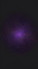 Fototapeta premium Purple Spiral on Black Background, Abstract Image, Texture, Pattern Background, Wallpaper, Cover and Screen for Smartphone, PC, Laptop, 9:16 and 16:9 Format