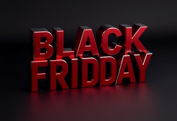 Obraz premium Label Black Friday Neon in 3d render