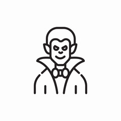 dracula vampire icon sign vector