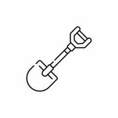 shovel dig icon sign vector