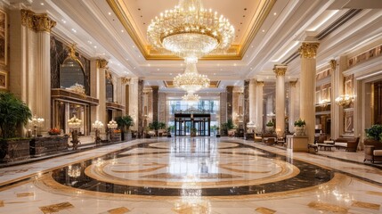 Obraz premium Grand Hotel Lobby Interior
