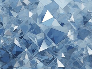 Abstract Geometric Blue Crystal Texture Background