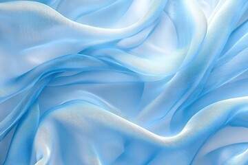 Obraz premium Abstract Texture of Light Blue Fabric with Delicate Wrinkles