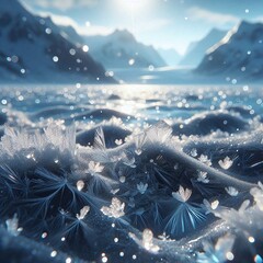 winter landscape with snow