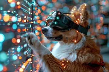 African American Gamer Joins Virtual Reality Tournament with Holographic Teammates in Meta Universe Cyberspace