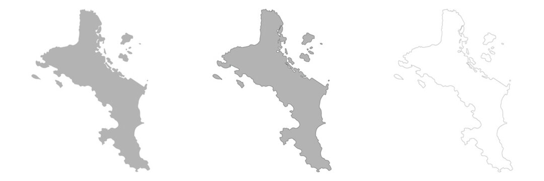 Set of SEYCHELLES Maps with Main Map and Regional maps