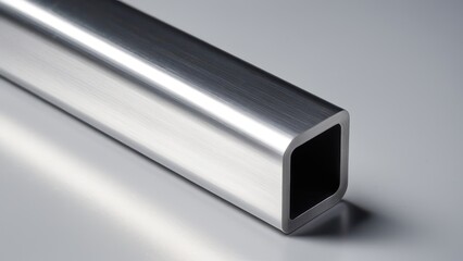 Clean and professional aluminum square tubing image, great for use in structural, industrial, or design-related illustrations.