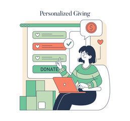 Giving Tuesday. Flat Vector Illustration