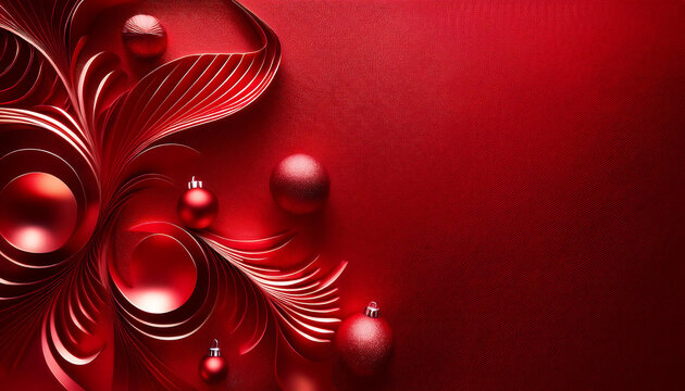 Festive Christmas background features an elegant and abstract red design for holiday decora_1(254)