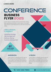Modern Business Conference Flyer Poster For Printing and Promotions Vector