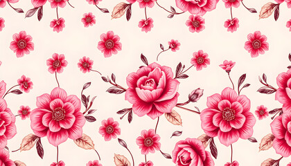 seamless   floral pattern isolated with white highlights, png