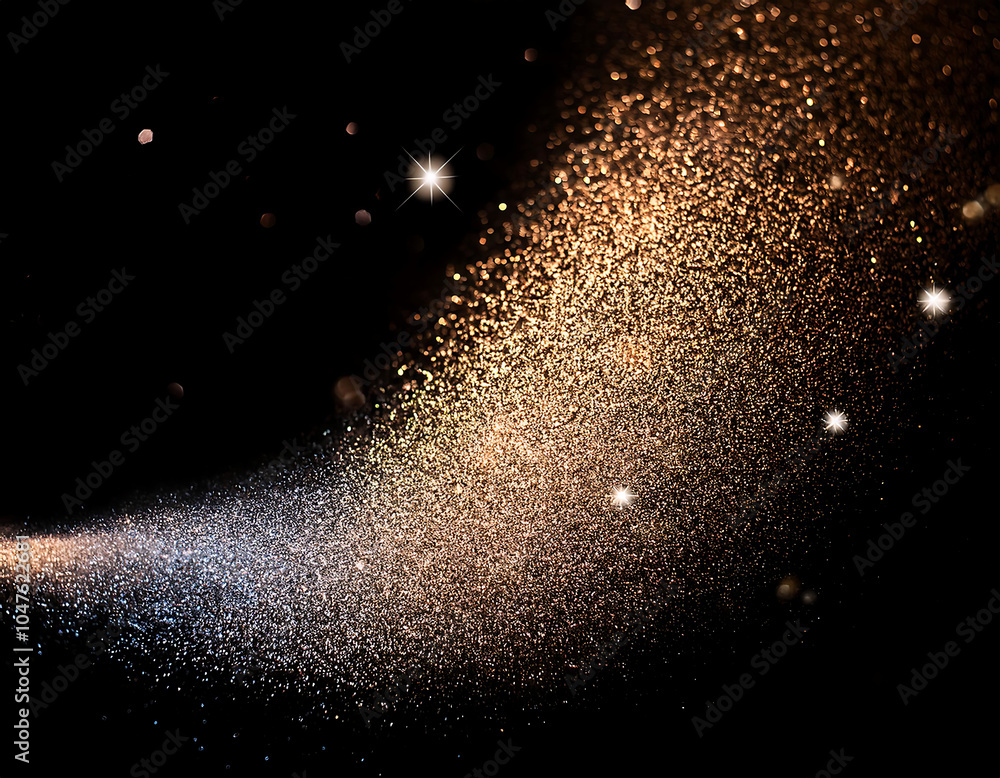 Poster design a subtle glitter gradient on a black background for added visual sparkle. _1(236)