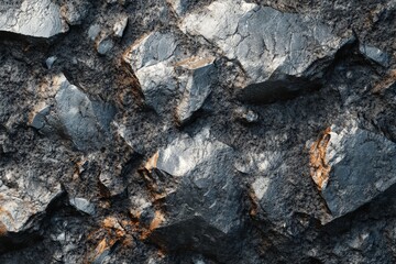 Fototapeta premium Igneous Rock Texture: Volcanic Stone Crystal Background