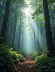 Obraz premium panoramic view forest 1